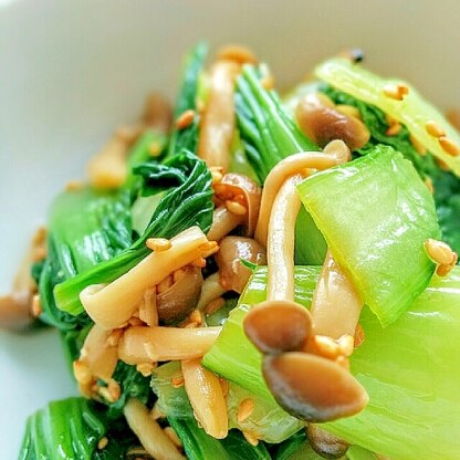 茹でるだけ簡単♪チンゲン菜とシメジの和え物